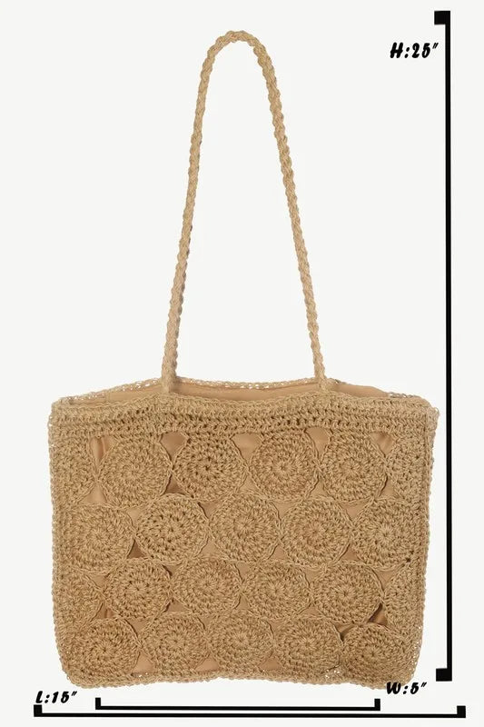 Square Braided Pattern Tote Bag