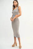 Multi Color Chevron Knit Bodycon Midi Dress