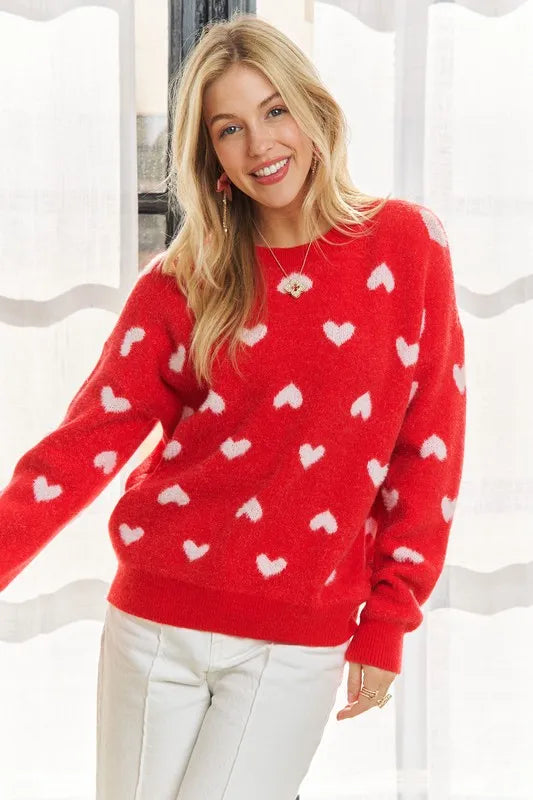 Heart Cutesy Sweater Top
