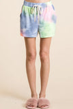 Tie Dye Casual Shorts with Twill Tape Drawstring
