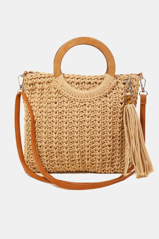 Convertible Tote Bag with Tassel