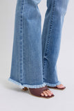 Full Size Raw Hem High Rise Bootcut Jeans
