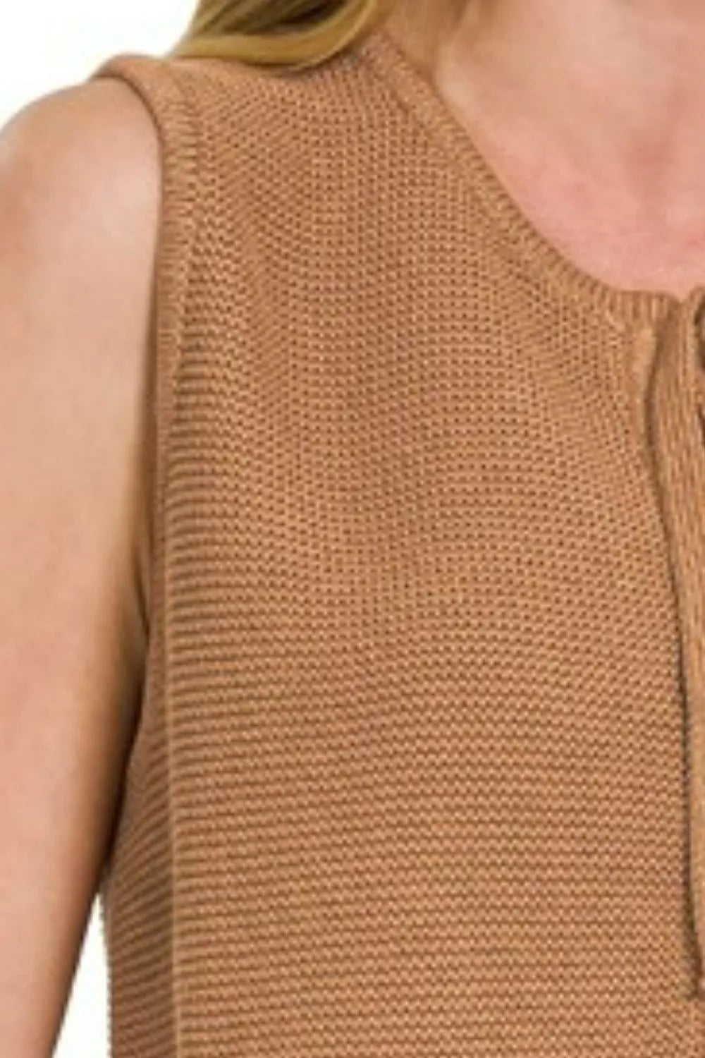 Tie Front Sweater Vest