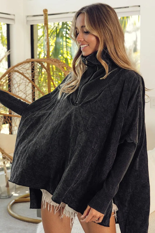 Fleece-Lined Quarter-Zip Sweatshirt