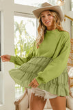 French Terry Woven Layered Camisole Top