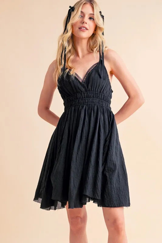 Lace Detail Mini Cami Dress