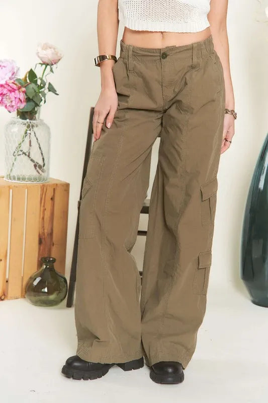 Low Rise Casual Cargo Pants
