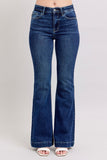Full Size High Rise Flare Jeans with Pockets Plus Size