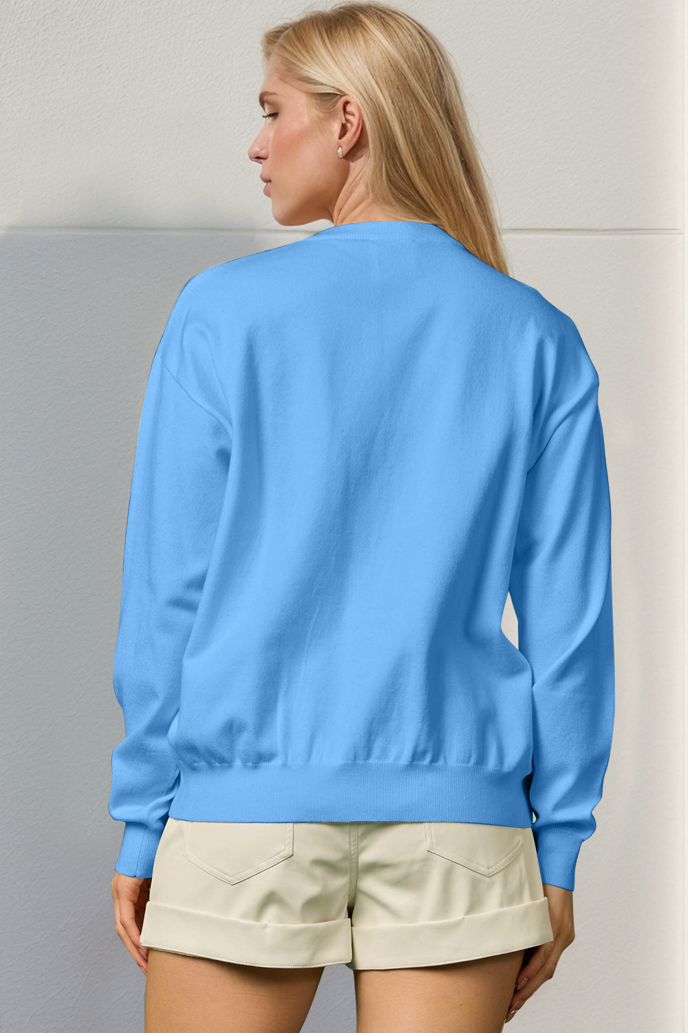 Full Size Sequin Nutcracker Long Sleeve Sweater