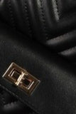 Quilted Sling Bag with Gold Trim