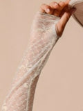 Bow Ribbon Design Sheer Lace Camisole