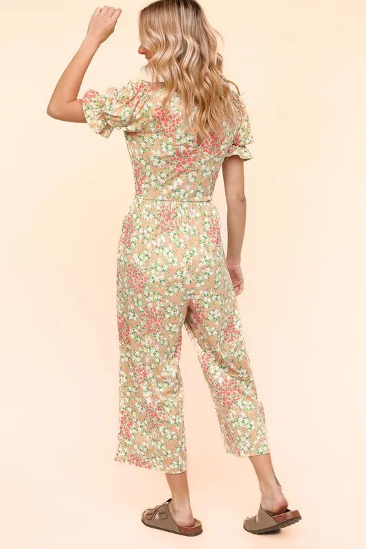 Flora Knit Spring Jumpsuit With Side Pockets
