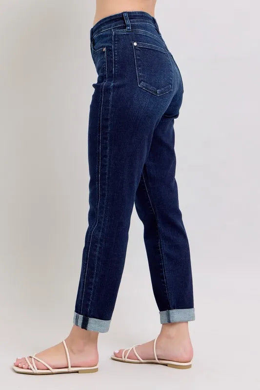 Full Size High Waist Boyfriend Jeans Plus Size