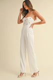Rhinestone Applique Bustier Jumpsuit