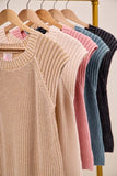 Ribbed Knit Sleeveless Pullover Tank Vest
