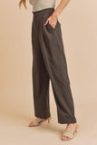 High Waist Wide Leg Pants with Side Pockets