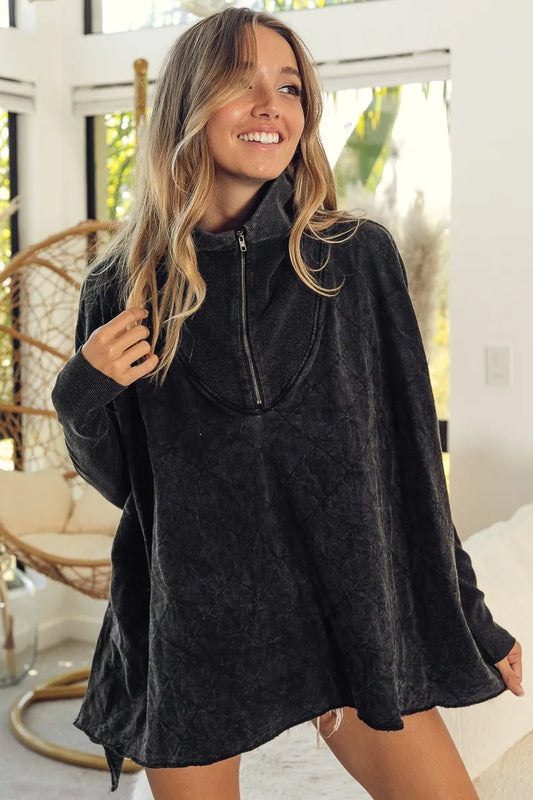 Fleece-Lined Quarter-Zip Sweatshirt