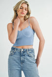 Scalloped Edge Ribbed Knit Cami
