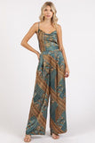 Mittoshop Paisley Patchwork Print Satin Wide Leg Pants