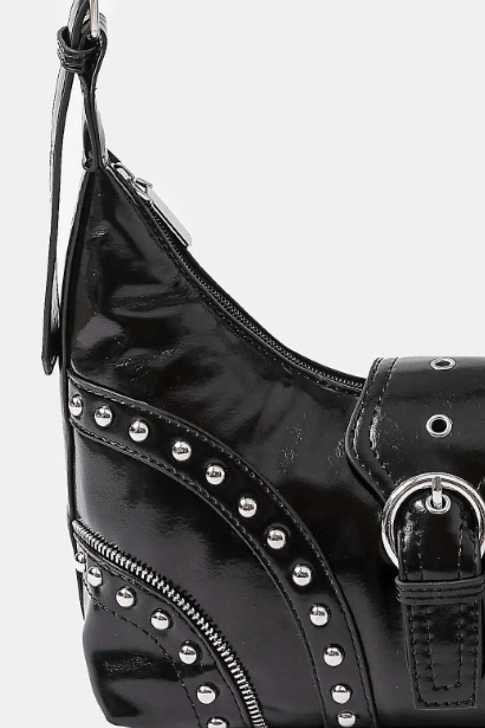 Studded Edge Leather Crossbody Bag
