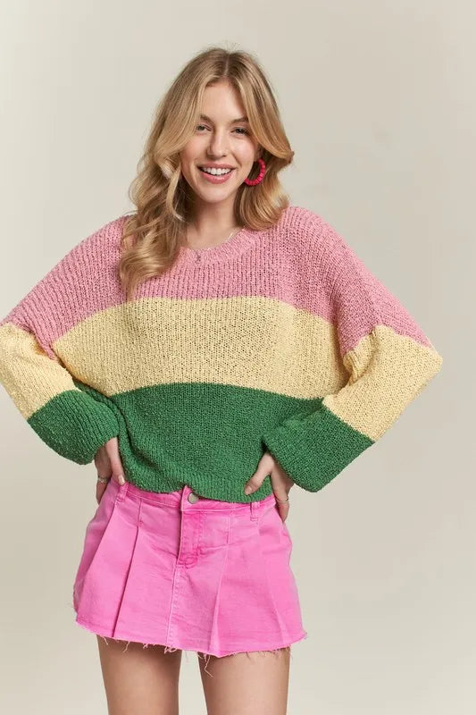 Color Block Comfy Sweater