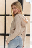 Cropped Hoodie Relaxed Sweater