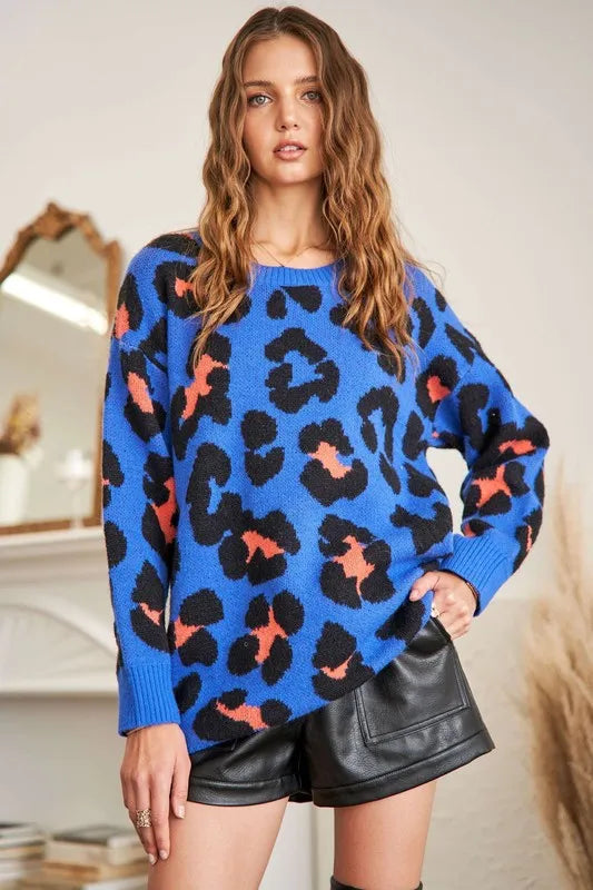 Warm & Soft Leopard Sweater Top