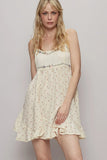 Smocked Bodice Floral Cami Dress with Ruffle Hem