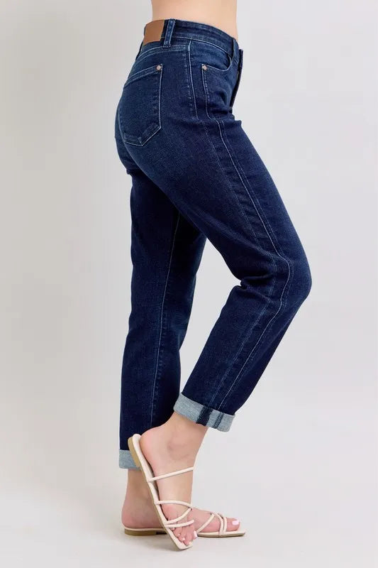 Full Size High Waist Boyfriend Jeans Plus Size