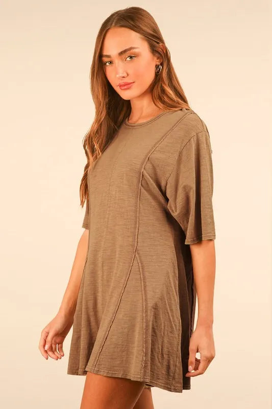Mineral Washed Oversized Knit Comfy Romper