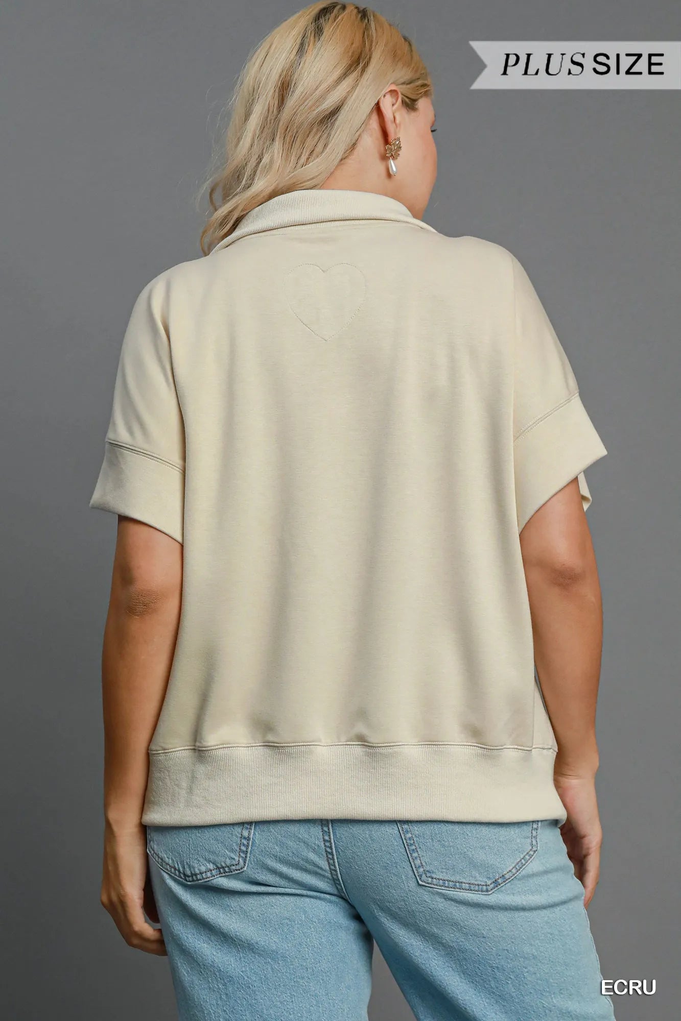 Half-Zip Short Sleeve Activewear Top