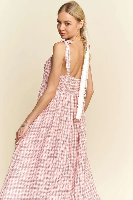 Smocked Sleeveless Maxi Cami Dress