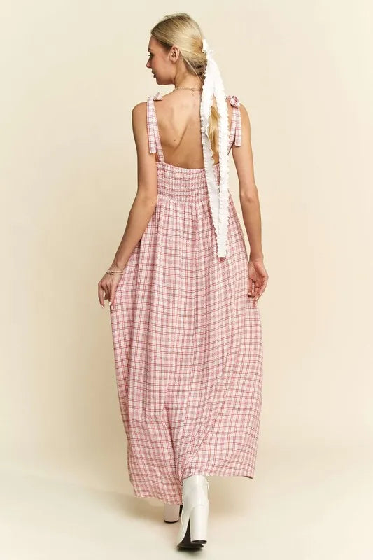 Smocked Sleeveless Maxi Cami Dress