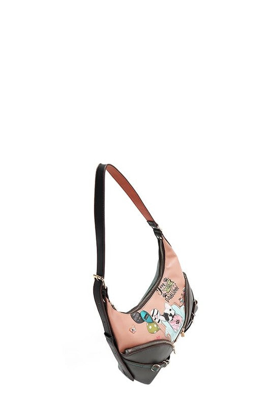 Party King Shoulder Bag with 2 Accessory Pockets Front