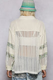 Boho Patchwork Button-Up Blouse