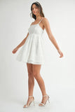 Eyelet Lace Babydoll Mini Cami Dress