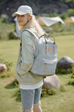 Waterproof Backpack Bag with Multilayer Pockets - Light Gray