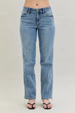 Frayed Hem High-Waist Pocket Dad Jeans