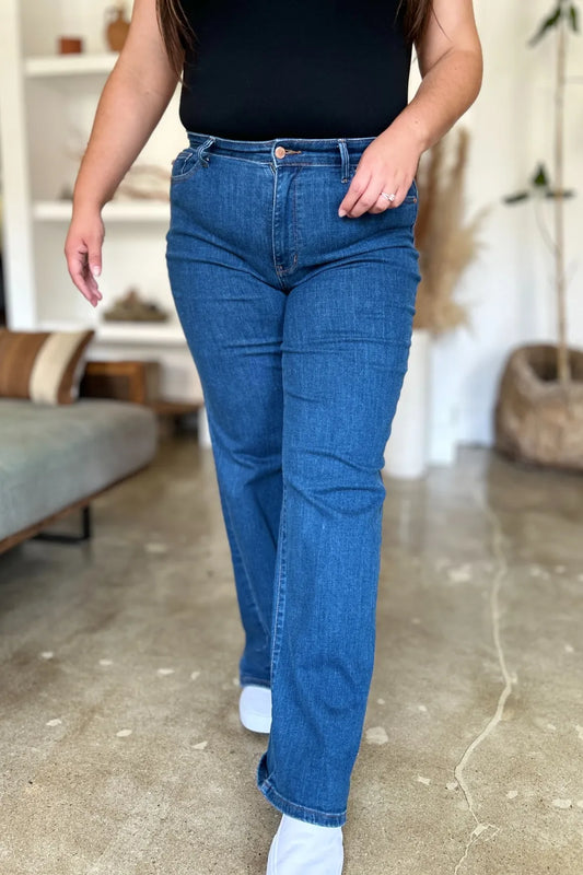 Full-Length Classic Straight-Leg Denim