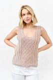 Washed Scoop Neck Sweater Tank