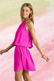 Halter Neck Smocking Waist Dress