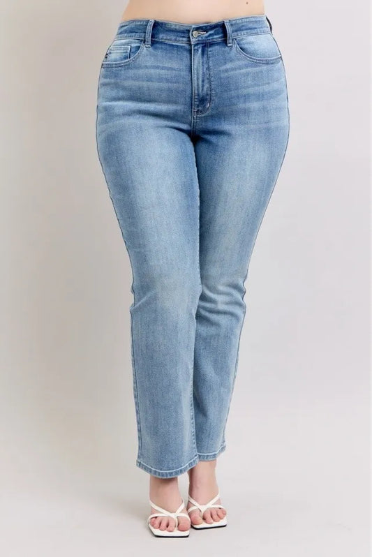 Plus Size High Waist Dad Jeans
