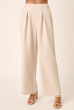 Inverted Pleat Detail Wide Leg Pants