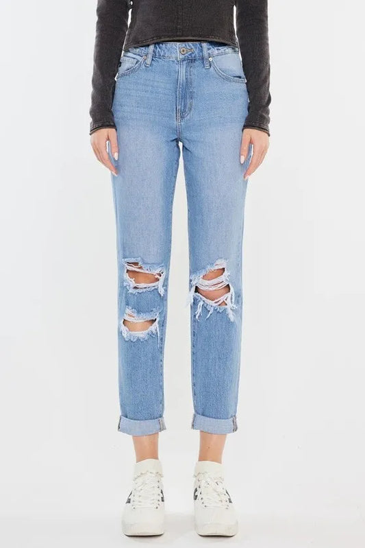 Vintage-Inspired High Waist Mom Jeans