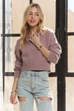 Cropped Hoodie Relaxed Sweater