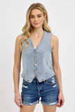 V-Neck Button Down Vest