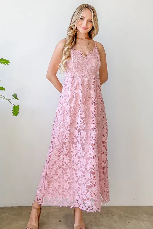 Lace Maxi Cami Dress