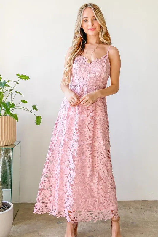 Lace Maxi Cami Dress