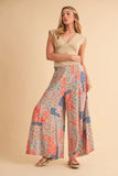 Printed Wide Leg Pants