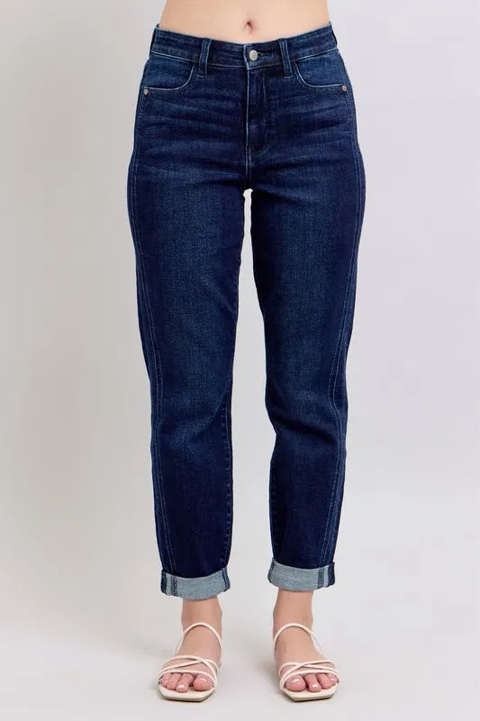 Full Size High Waist Boyfriend Jeans Plus Size